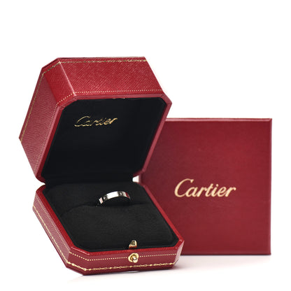 Cartier 18K White Gold 3.5mm LOVE Wedding Band Ring 60 9 5 of 5