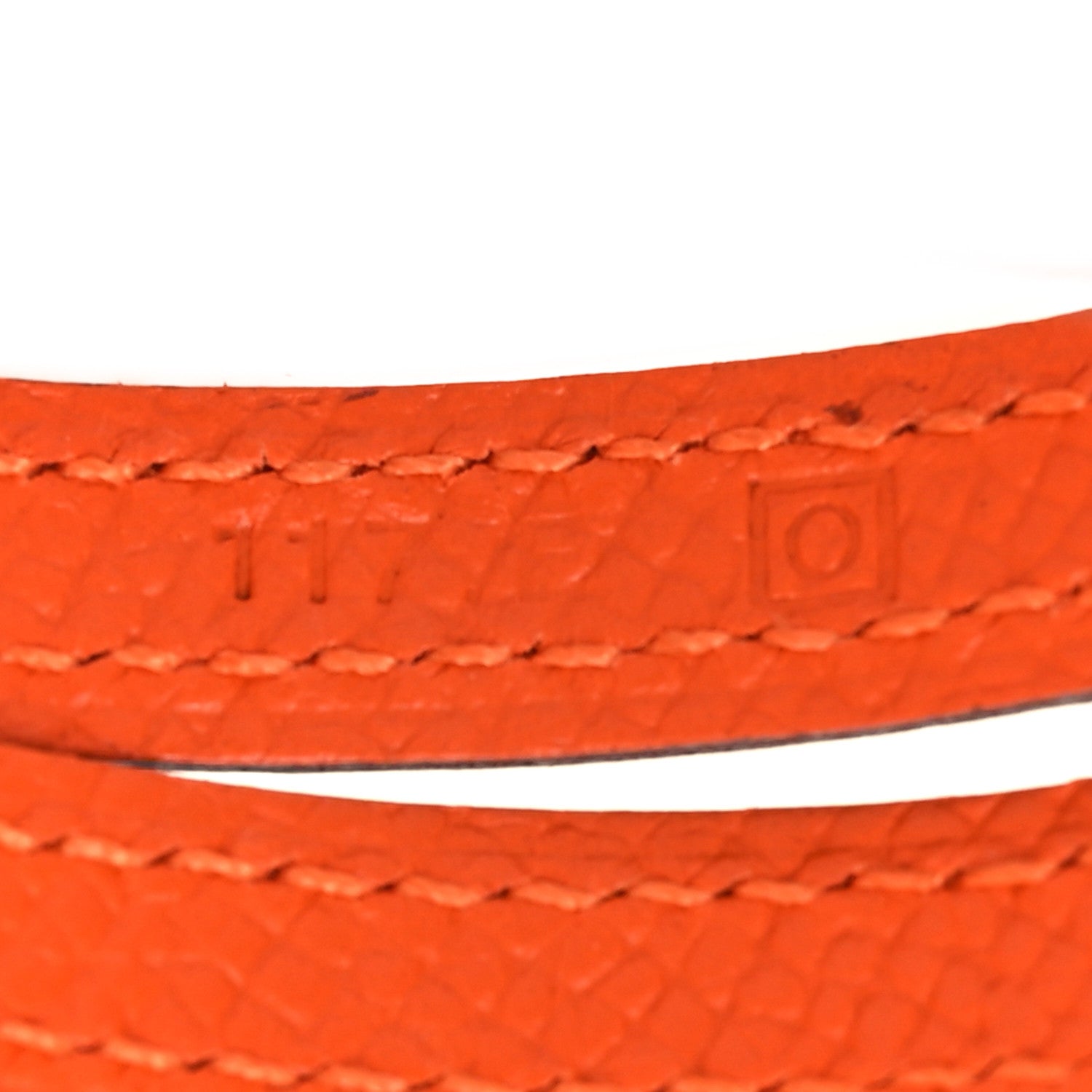Hermes Epsom Pousse Pousse Bracelet Orange 5 of 5