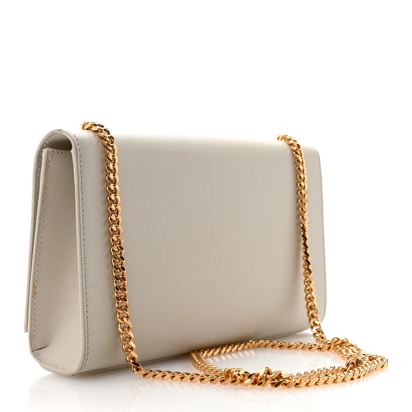 Grain De Poudre Calfskin Medium Classic Monogram Kate Tassel Satchel Crema Soft