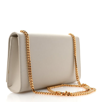Saint Laurent Grain De Poudre Calfskin Medium Classic Monogram Kate Tassel Satchel Crema Soft 3 of 13
