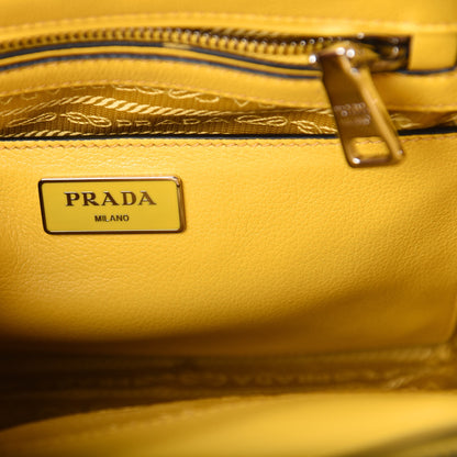 Prada Glace Calfskin Suede Twin Pocket Tote Sole 6 of 8