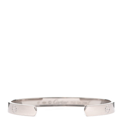 Cartier 18K White Gold LOVE Cuff Bracelet 17 3 of 6