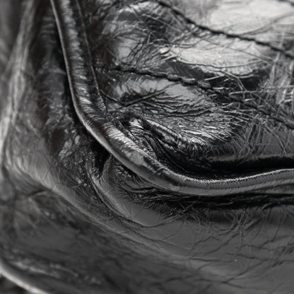 Saint Laurent Crinkled Calfskin Matelasse Monogram Medium Niki Chain Satchel Black 12 of 14