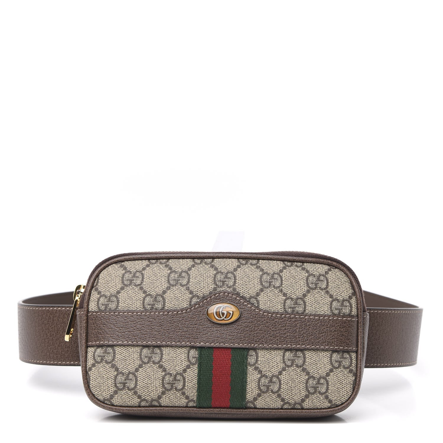 Gucci GG Supreme Monogram Ophidia Belted iPhone Case 90 36 Dark Brown 1 of 10