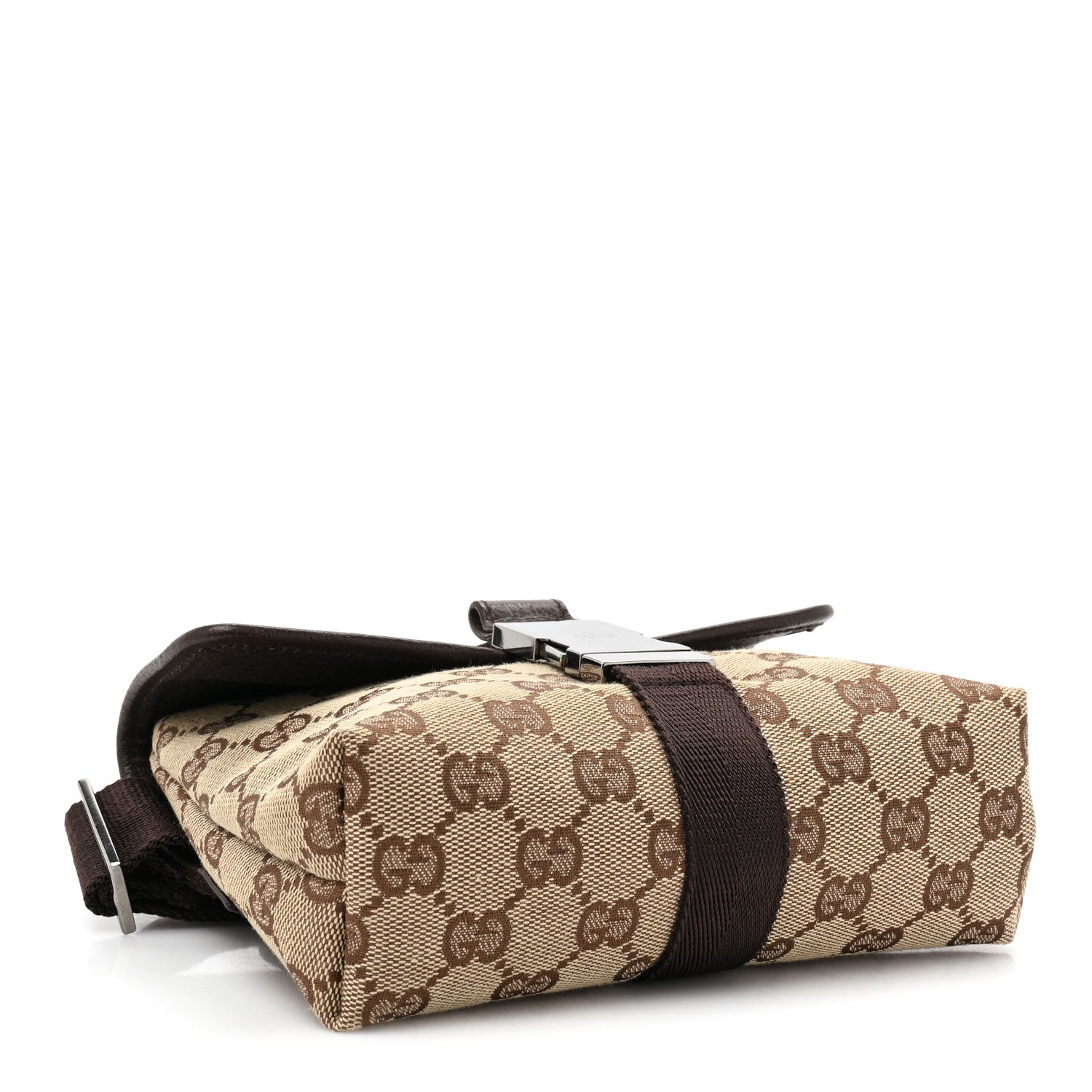 Gucci Monogram Waist Pouch Bag Dark Brown 4 of 10