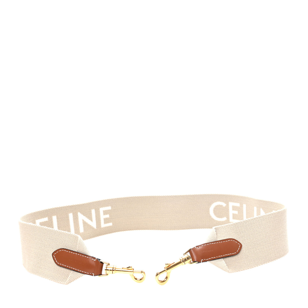 Jacquard Wool Logo Short Strap Beige White