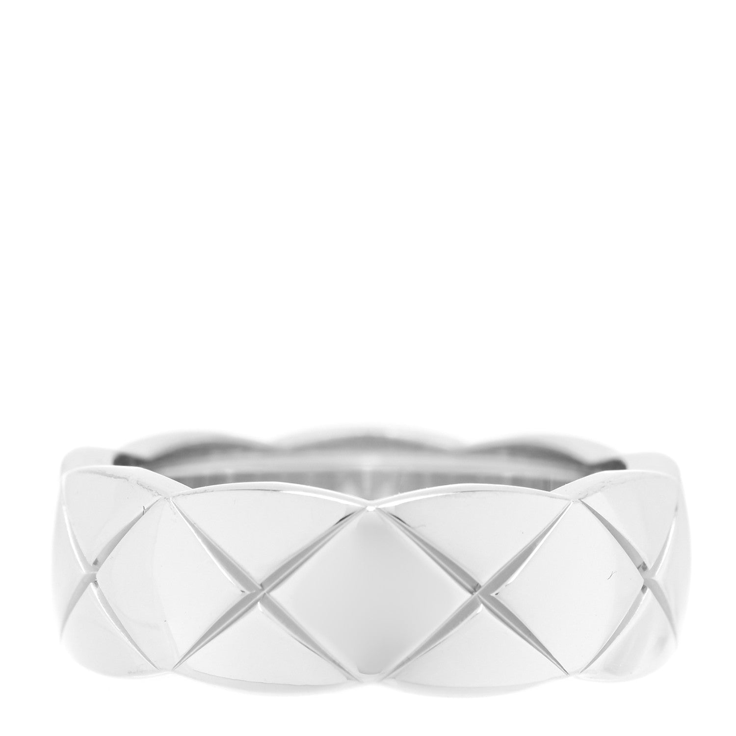 Chanel 18K White Gold Small Coco Crush Ring 51 5.75 3 of 4