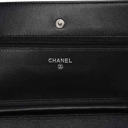 Chanel Caviar Timeless CC Wallet On Chain WOC Black 6 of 8