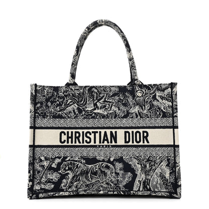 Christian Dior Canvas Embroidered Medium Dioriviera Toile De Jouy Reverse Book Tote Blue 1 of 11