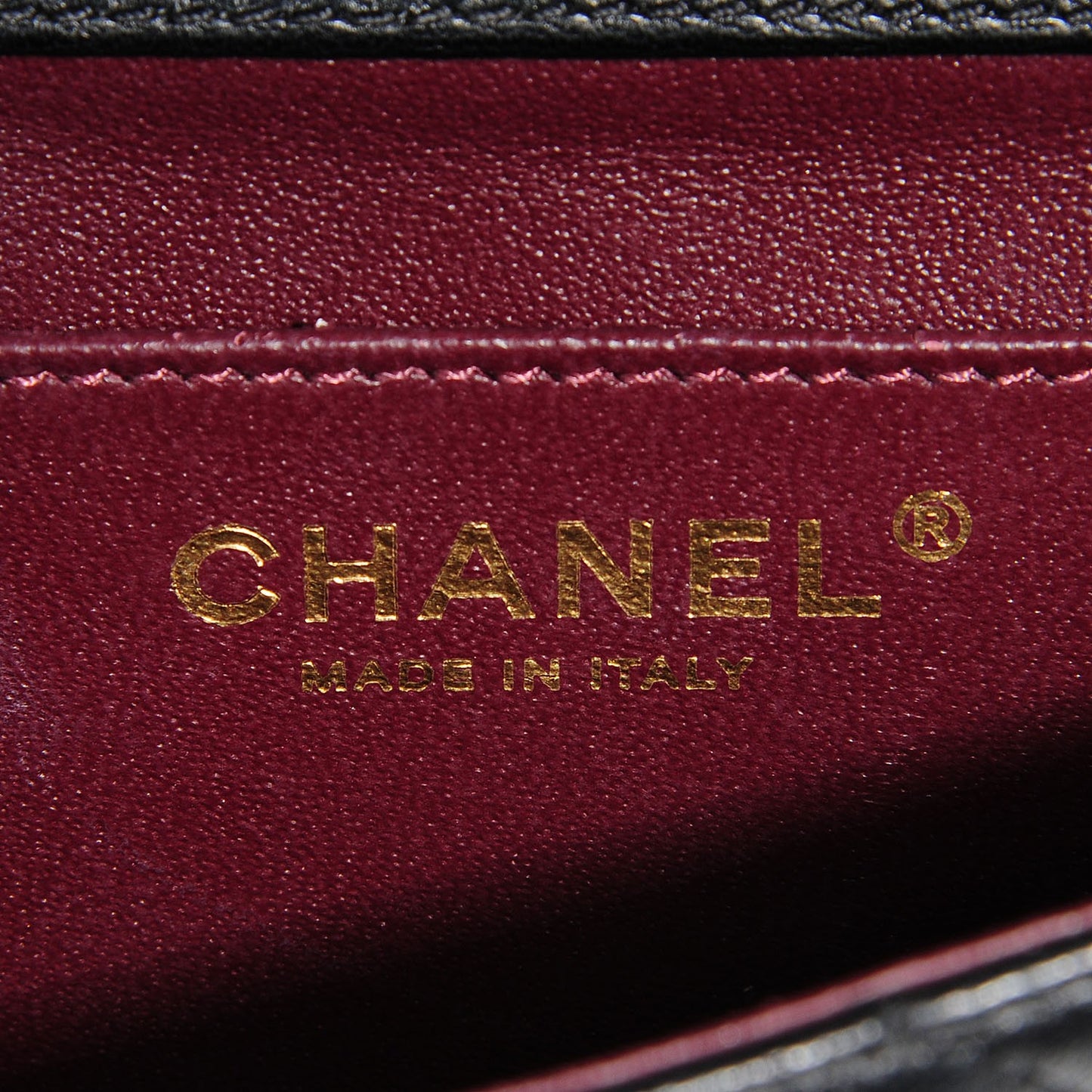 Lambskin Quilted Crossing Times Mini Flap Black