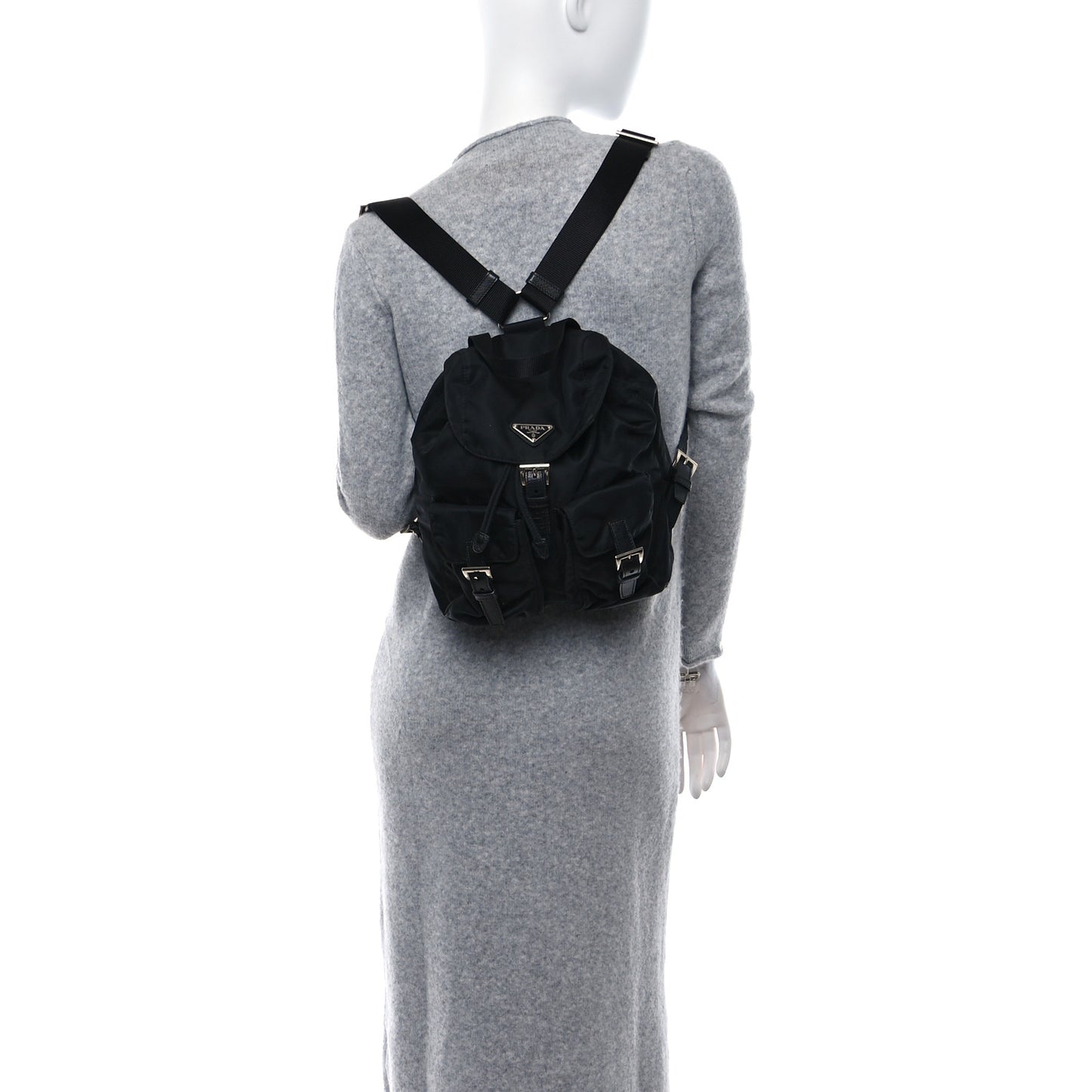 Tessuto Nylon Vela Small Backpack Black