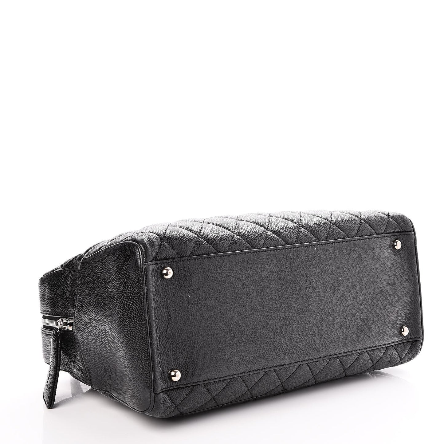 Caviar Quilted Bowler Black
