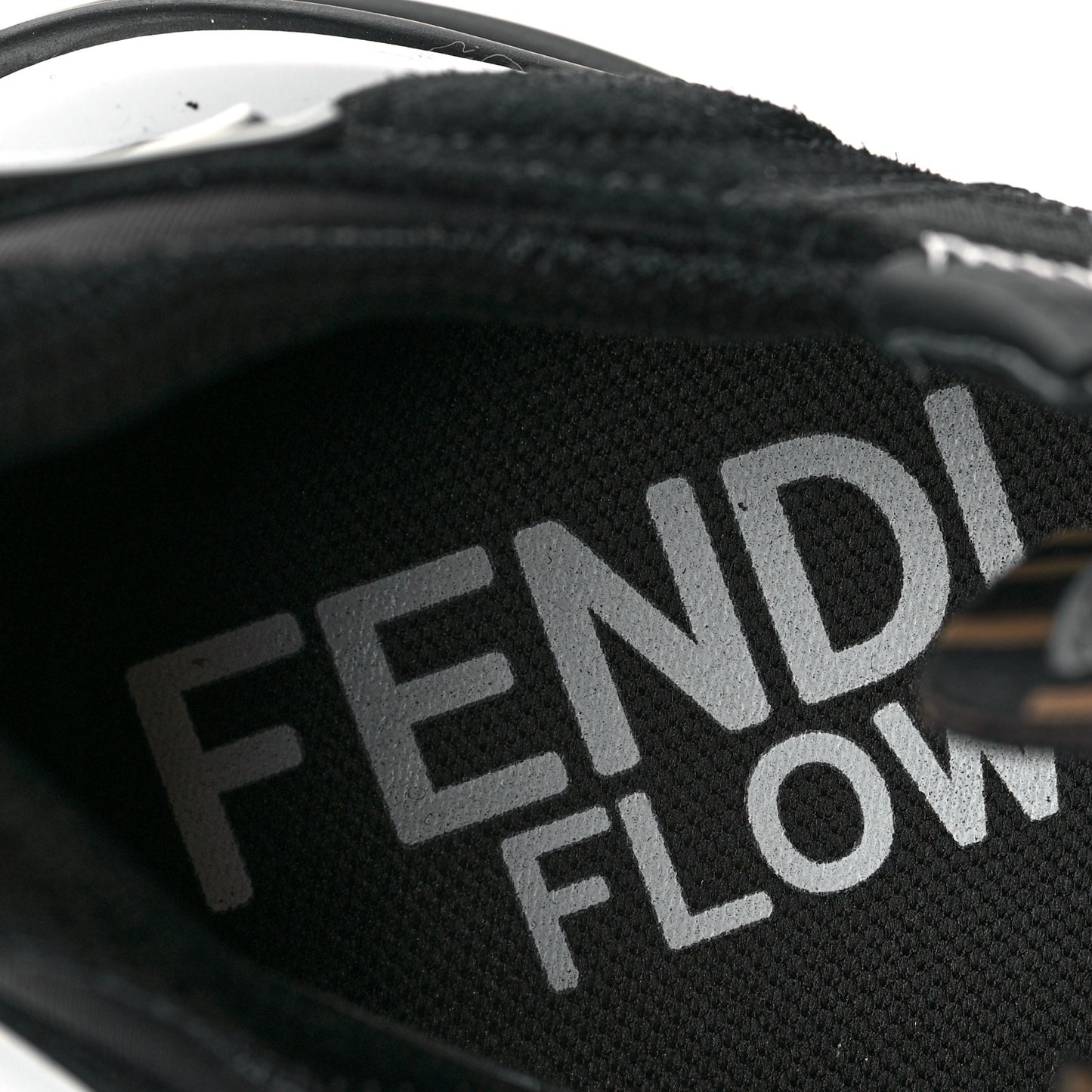 Nylon Lycra FF Womens Fendi Flow Low Top Sneakers 39 Black Silver Anthracite