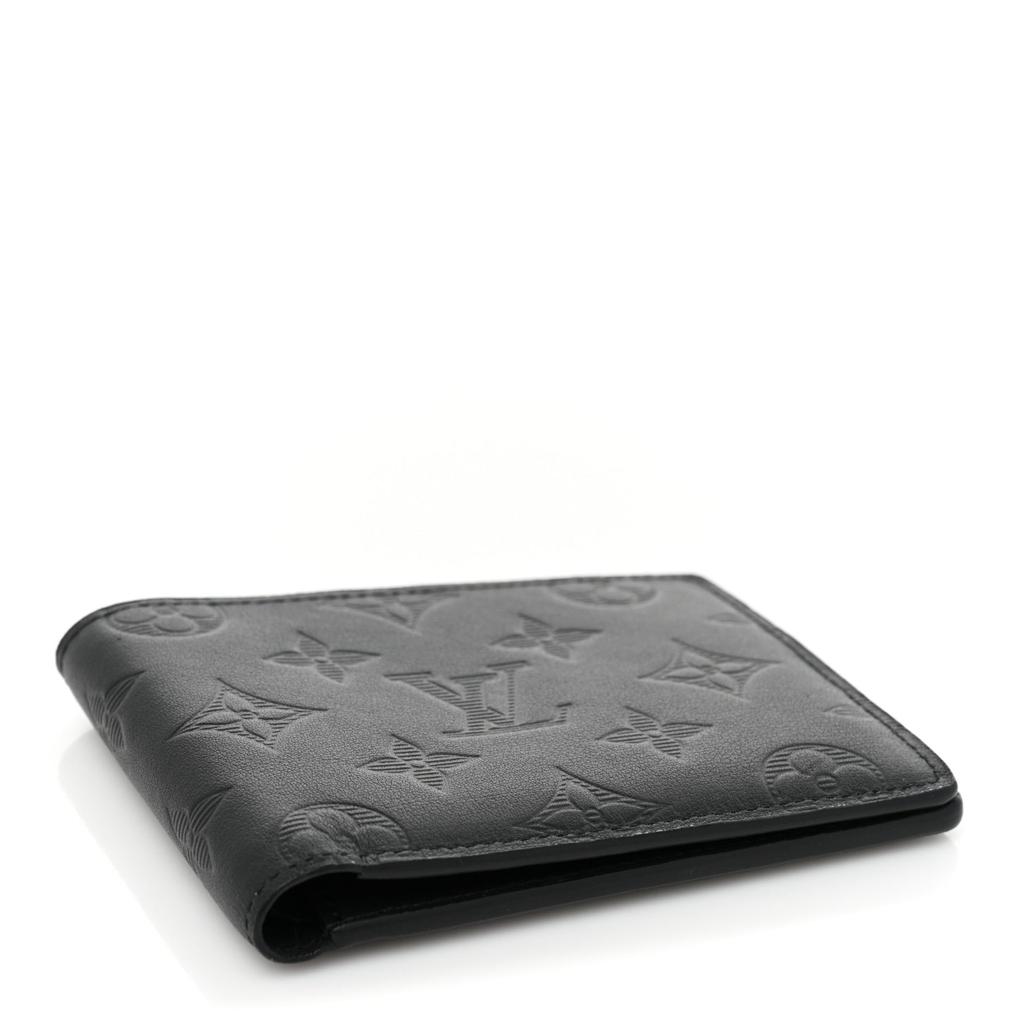 Calfskin Monogram Shadow Multiple Wallet Black