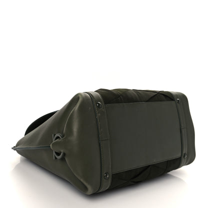 Salvatore Ferragamo Calfskin Alligator Pleated Soft Sofia Satchel Green 4 of 9