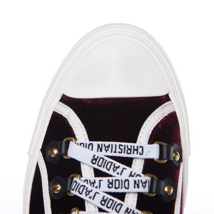 Christian Dior Velvet Walk'N'Dior Low Top Sneakers 40 Deep Amaranth 13 of 13