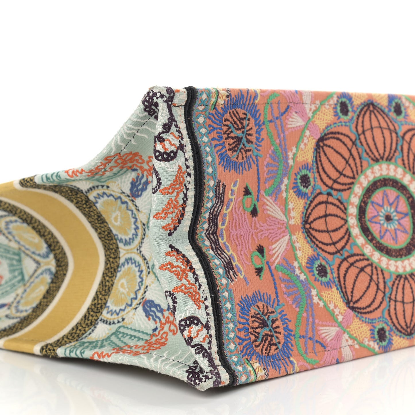 Canvas Embroidered Large In Lights Book Tote Multicolor