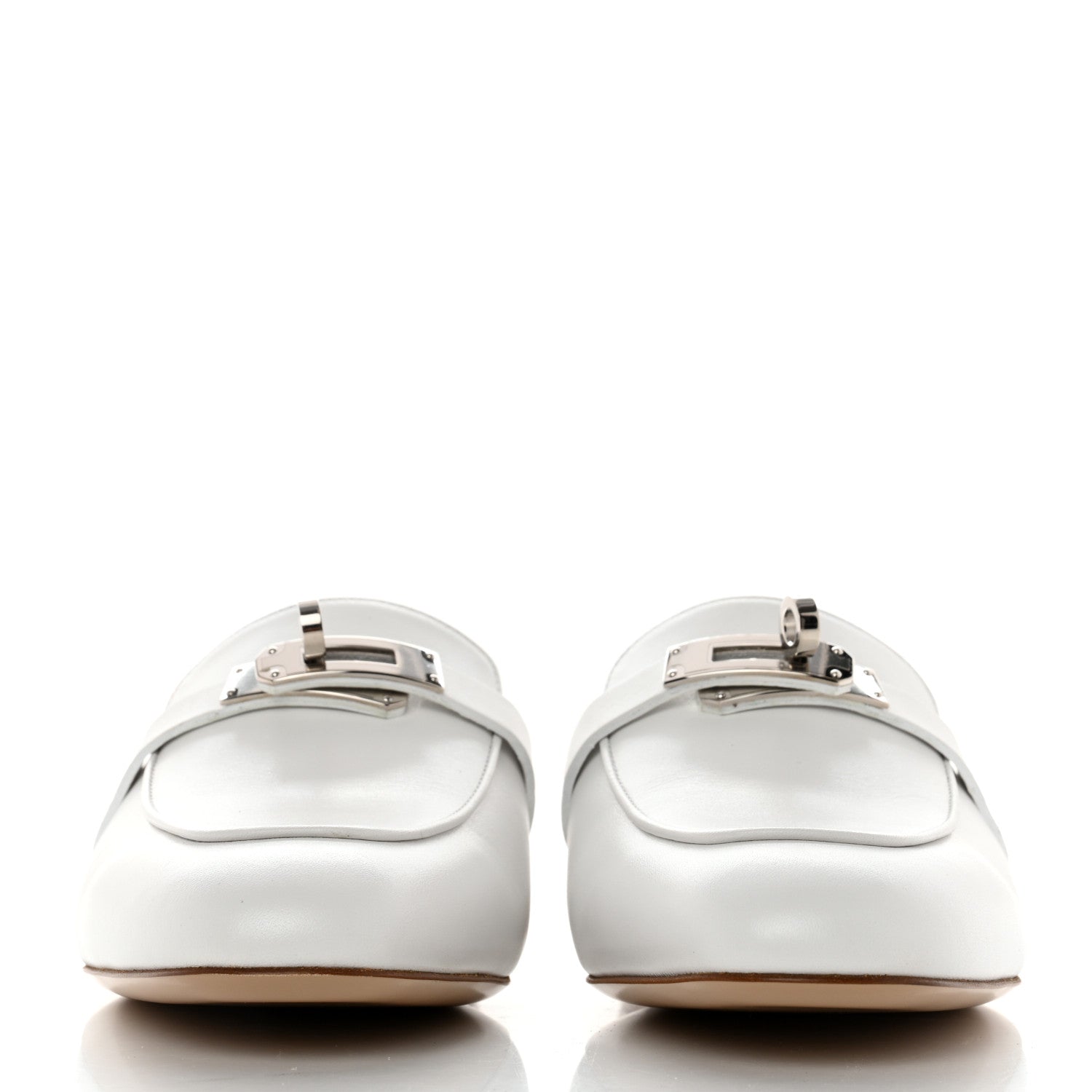 Hermes Calfskin Oz Mules 36 White 2 of 8