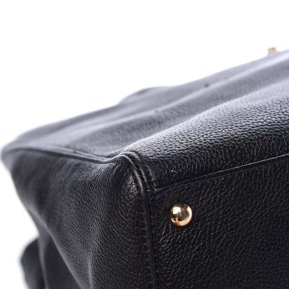 Chanel Calfskin Cerf Executive Shopper Tote Black 10 of 19