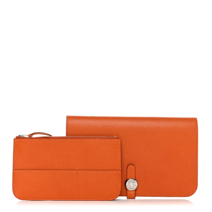 Hermes Togo Dogon Duo Wallet Orange 1 of 8