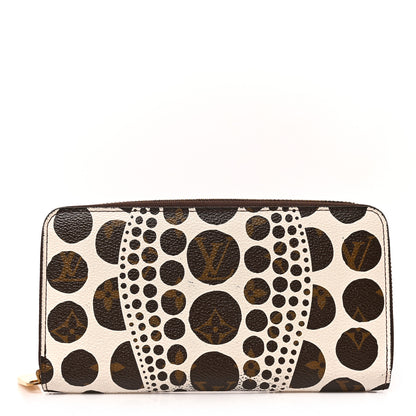 Louis Vuitton Monogram Kusama Pumpkin Dots Zippy Wallet White 1 of 6