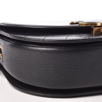 Chanel Shiny Calfskin Goatskin Quilted Small Coco Curve Messenger Flap Black 5 of 9
