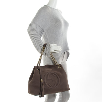 Gucci Vitello Range Medium Soho Chain Shoulder Bag Grey Field 2 of 7