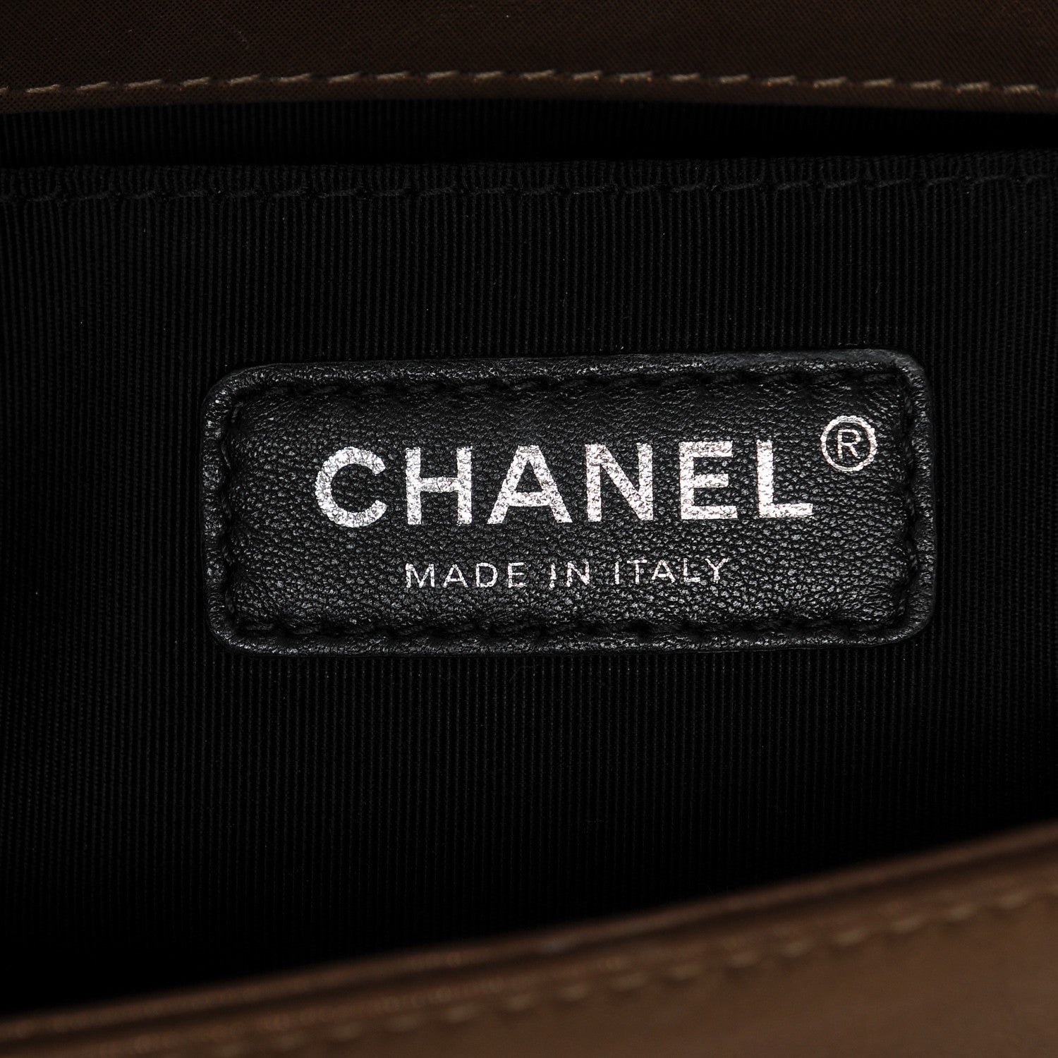 Chanel Iridescent Calfskin Embellished Double Stitch Small Boy Flap Light Brown 6 of 7
