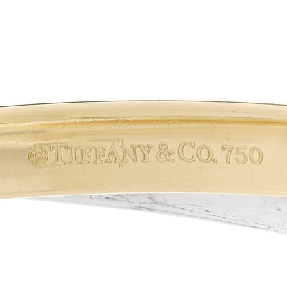 Tiffany 18K Yellow Gold Sterling Silver 1837 Interlocking Bangle Bracelet 3 of 3