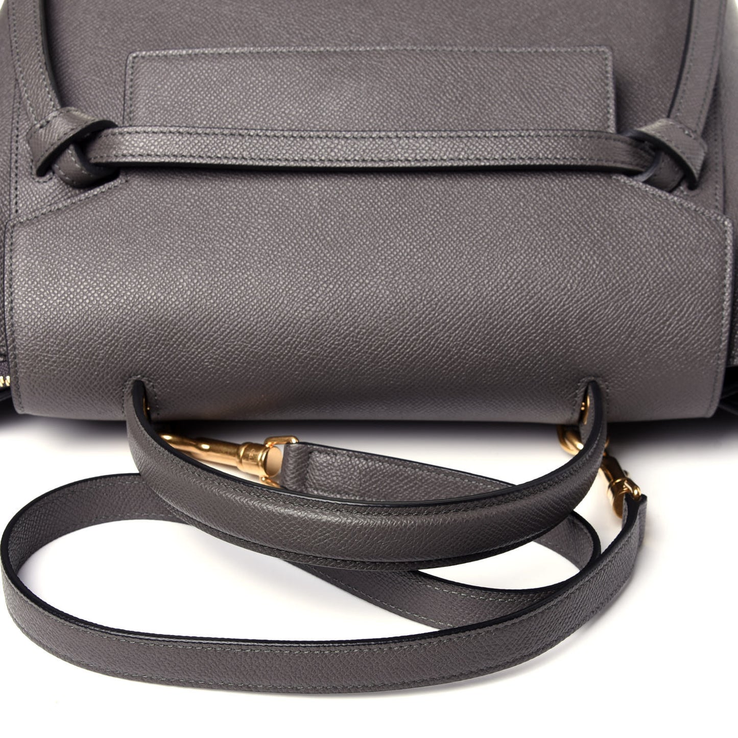 Grained Calfskin Mini Belt Bag Grey