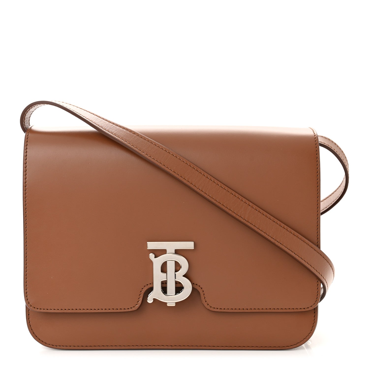 Burberry Calfskin Medium TB Bag Malt Brown 1 of 10