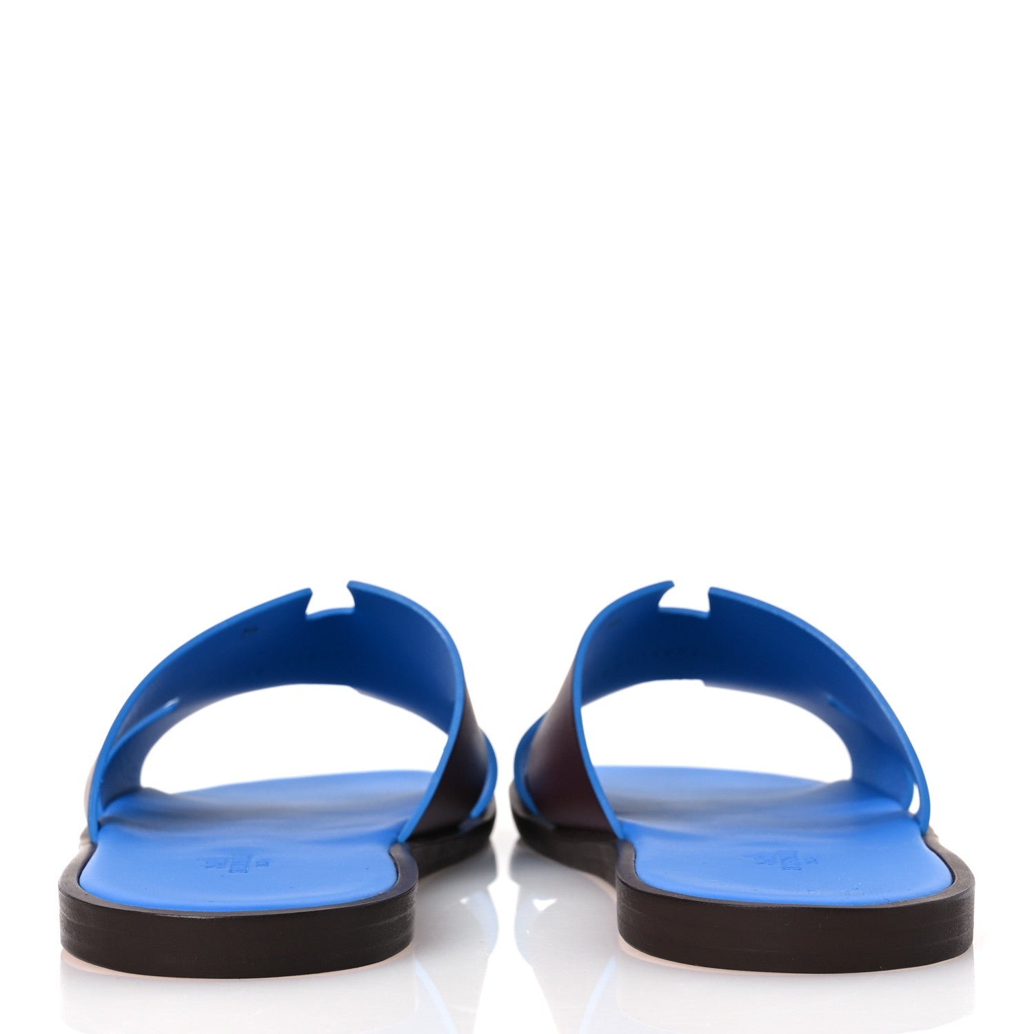 Hermes Calfskin Mens Izmir Sandals 44 Bordeaux Bleu Santorin 6 of 12