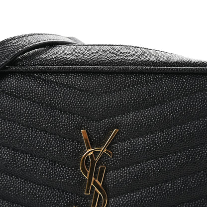 Saint Laurent Grain De Poudre Matelasse Monogram Mini Lou Camera Bag Black 7 of 9