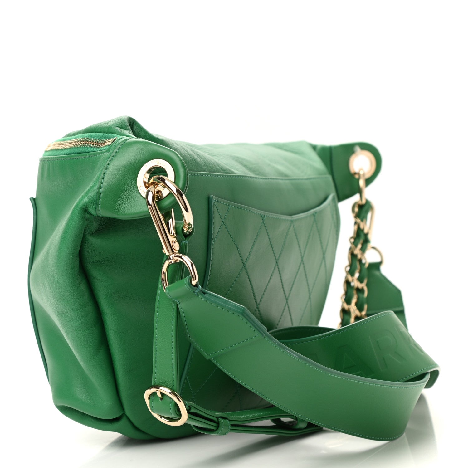 Chanel X PHARRELL WILLIAMS Lambskin Oversized Waist Belt Bag Green 3 of 10