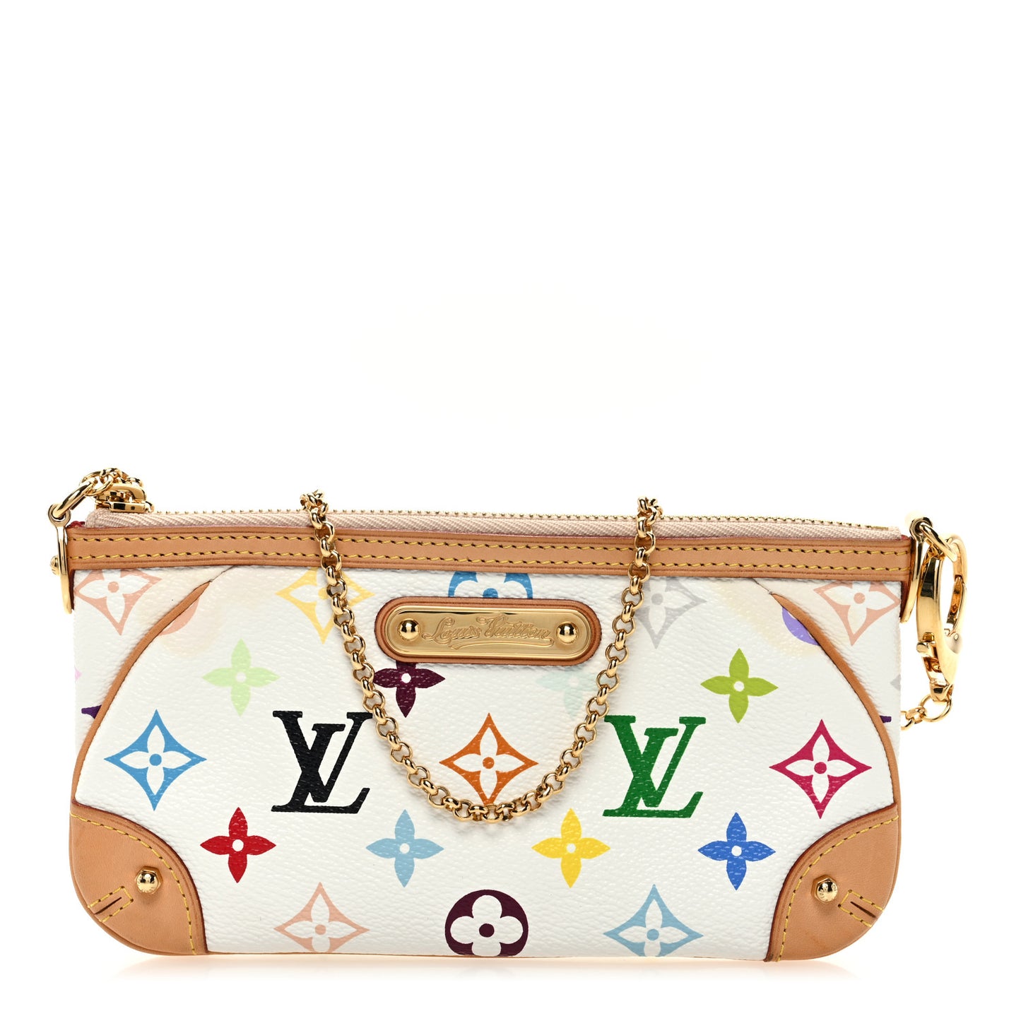 Monogram Multicolor Pochette Milla MM White