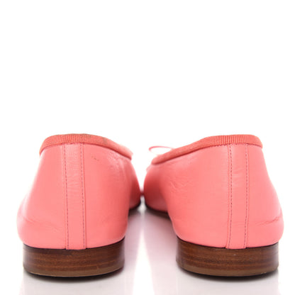 Chanel Lambskin Cap Toe CC Ballerina Flats 40 Pink 7 of 11