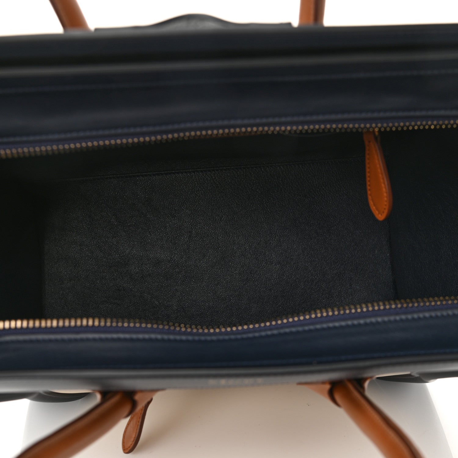 Celine Elephant Calfskin Mini Tri-Color Luggage Brown 5 of 9