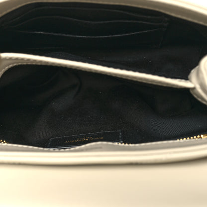 Saint Laurent Calfskin Y Quilted Monogram Toy Loulou Crossbody Bag Blanc Vintage 6 of 13