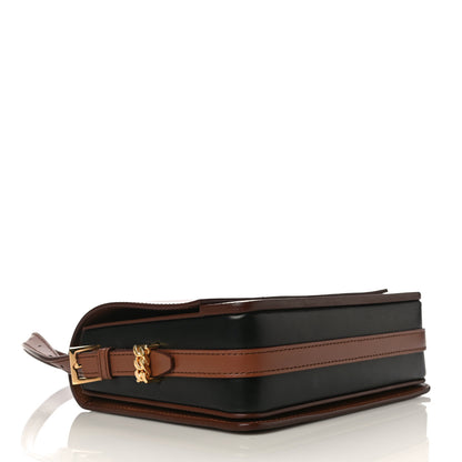 Burberry Smooth Calfskin Two Tone Small Grace Bag Malt Brown Black 4 of 15