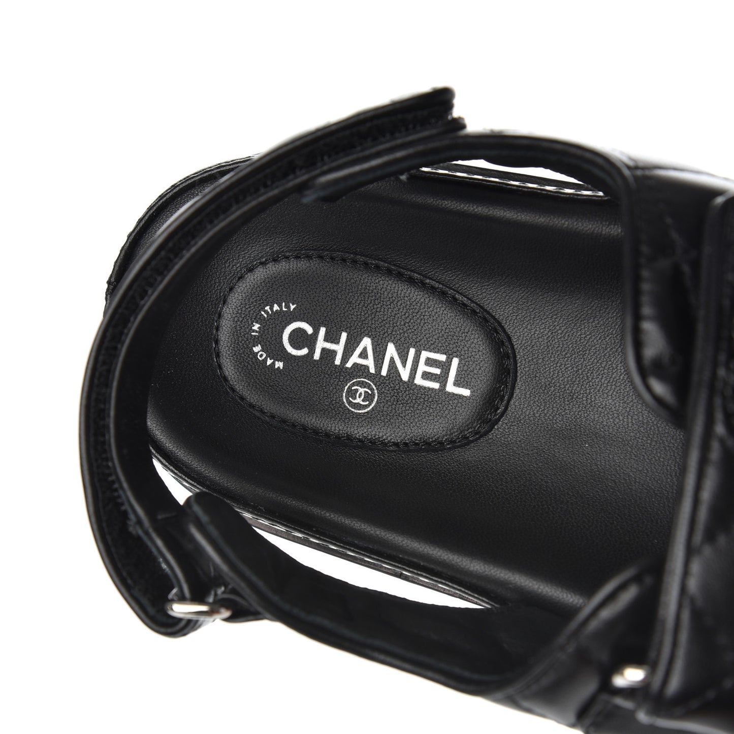 Lambskin Velcro Dad Sandals 41 Black
