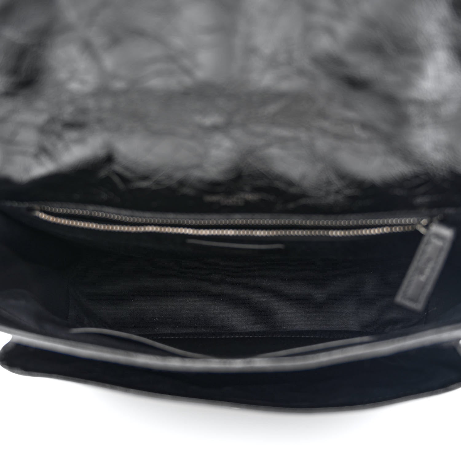 Saint Laurent Crinkled Calfskin Matelasse Monogram Medium Niki Chain Satchel Black 5 of 10