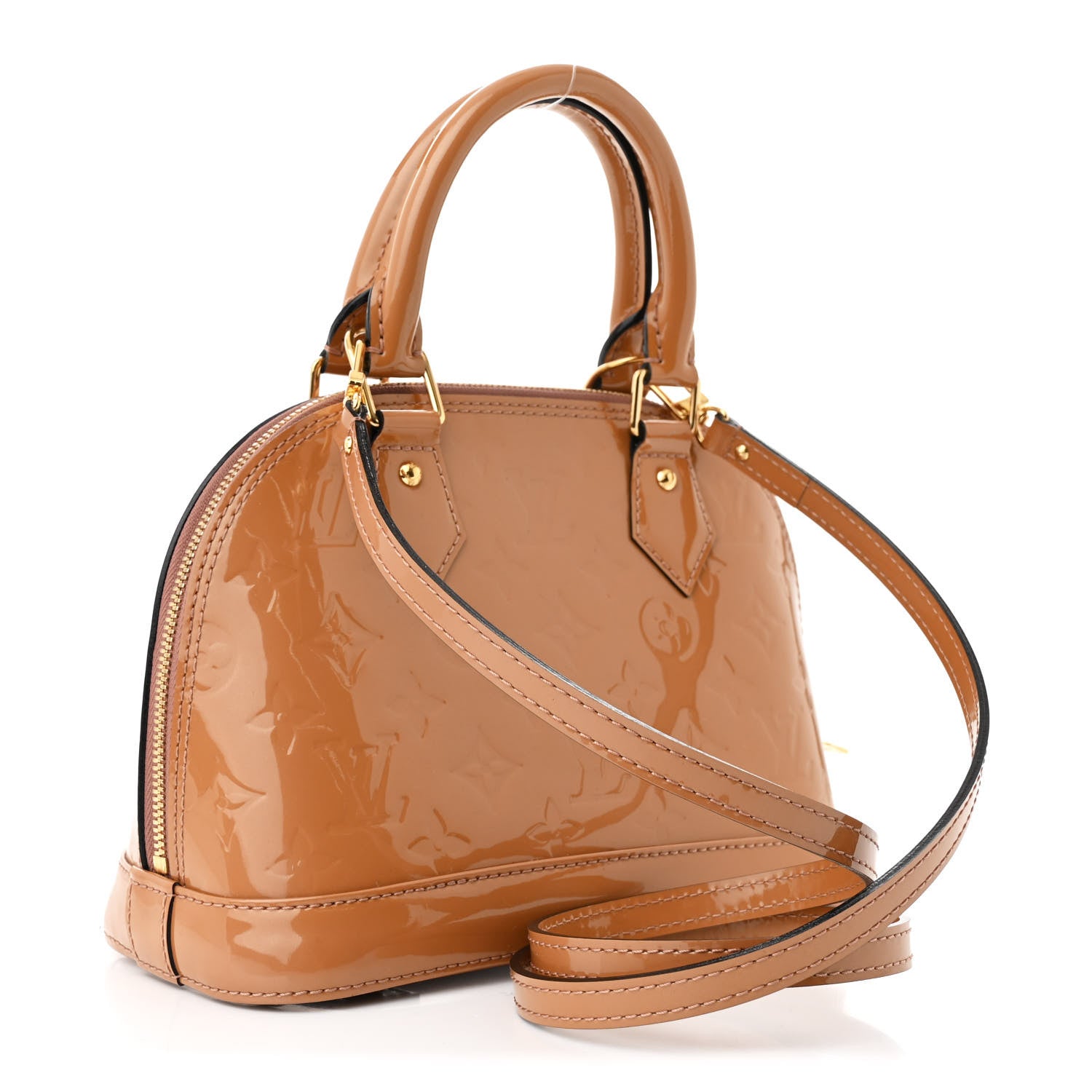 Louis Vuitton Vernis Alma BB Rose Velours 3 of 10