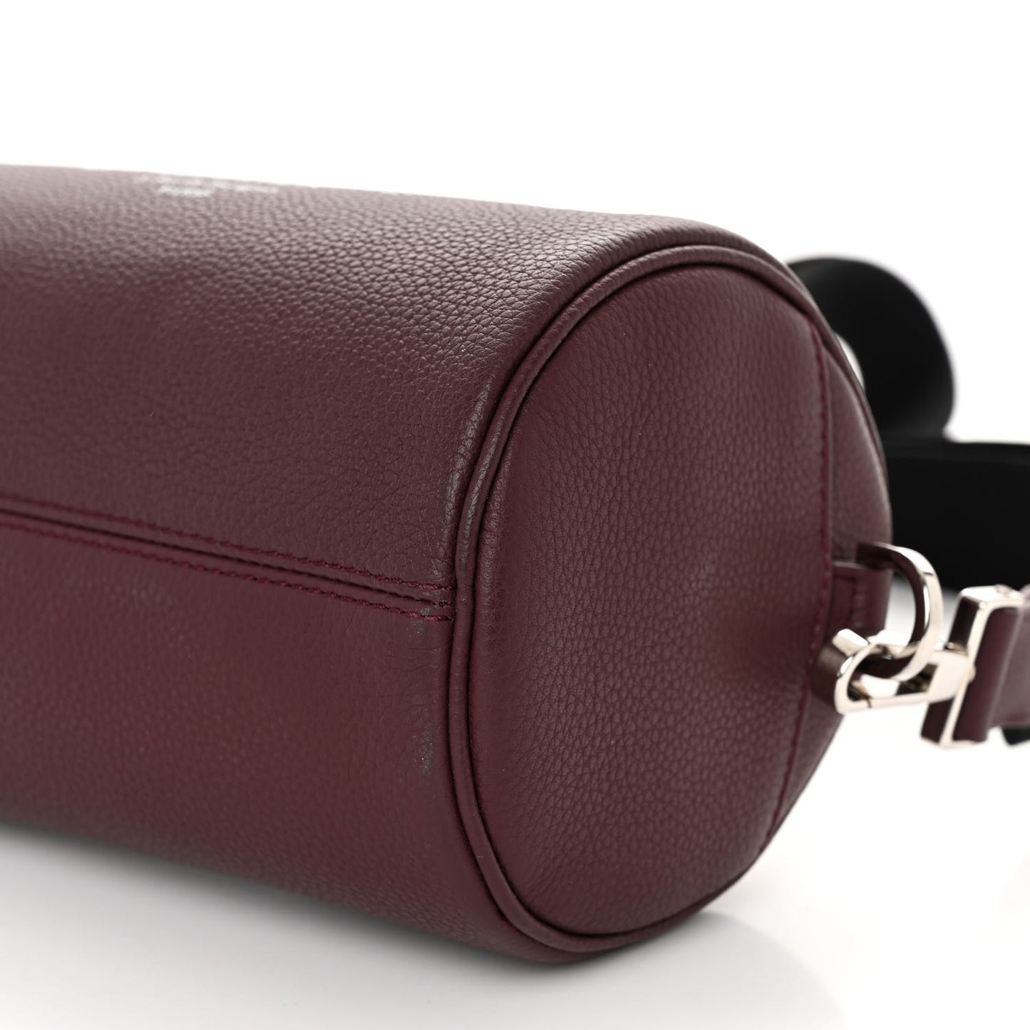 HOMME Grained Calfskin Mens Roller Pouch Burgundy
