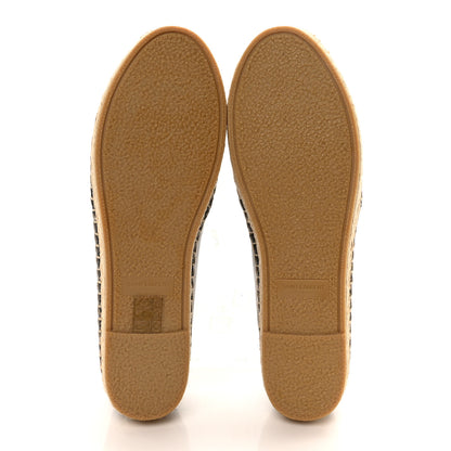 Saint Laurent Lambskin Monogram Espadrilles 37.5 Black 6 of 9