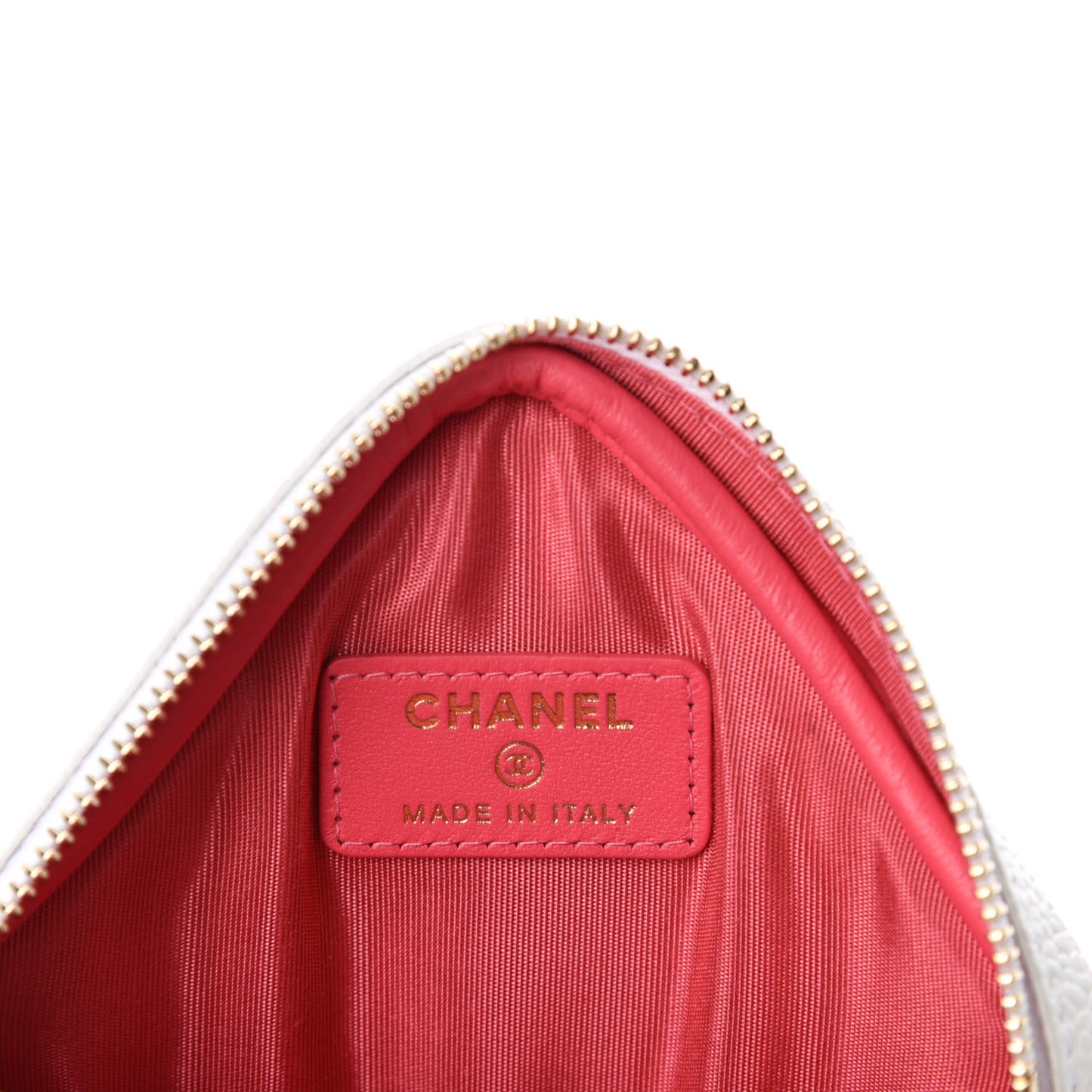 Caviar Quilted Coin Purse Belt Bag White
