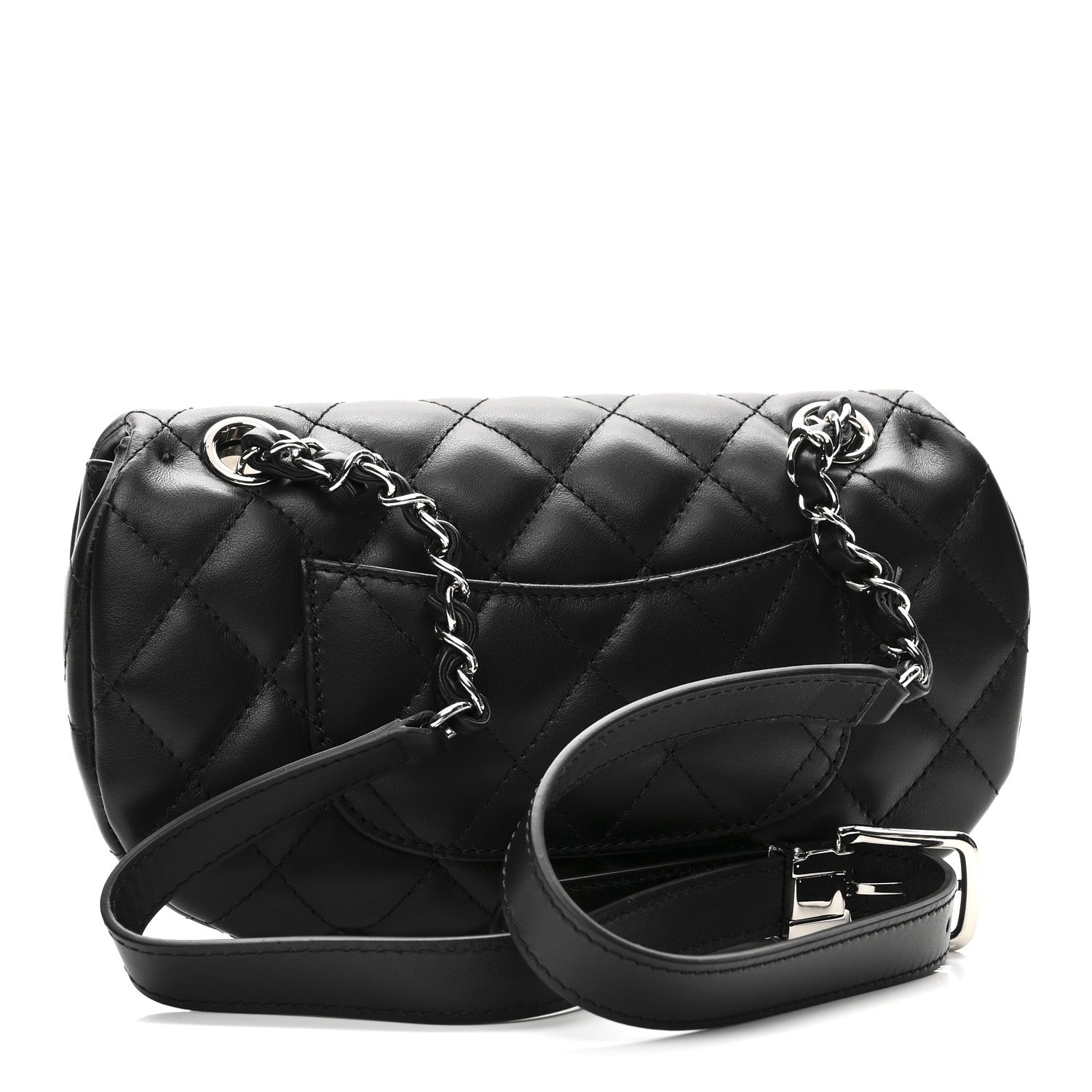 Chanel Calfskin Quilted CC Uniform Flap Belt Bag Black 3 of 10