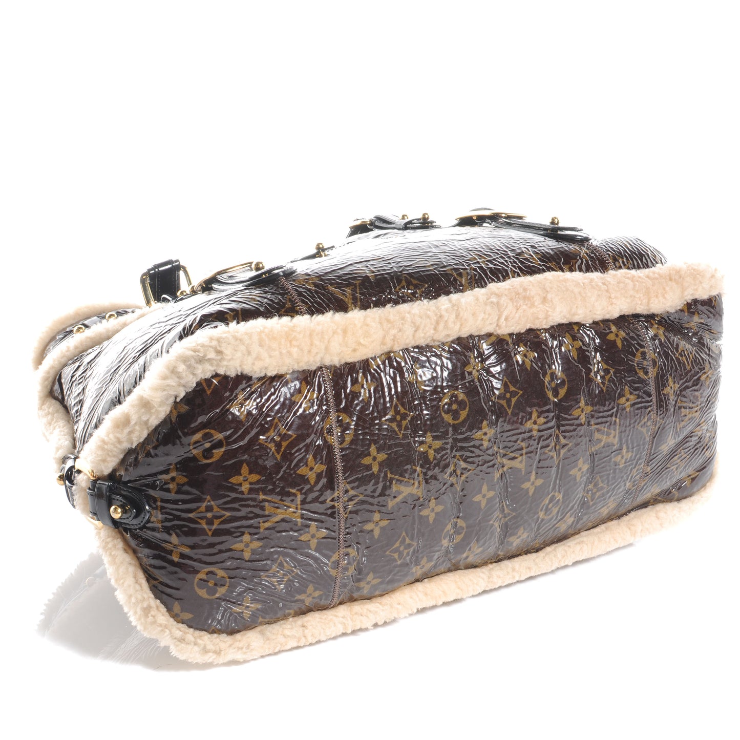 Patent Monogram Shearling Sac Thunder