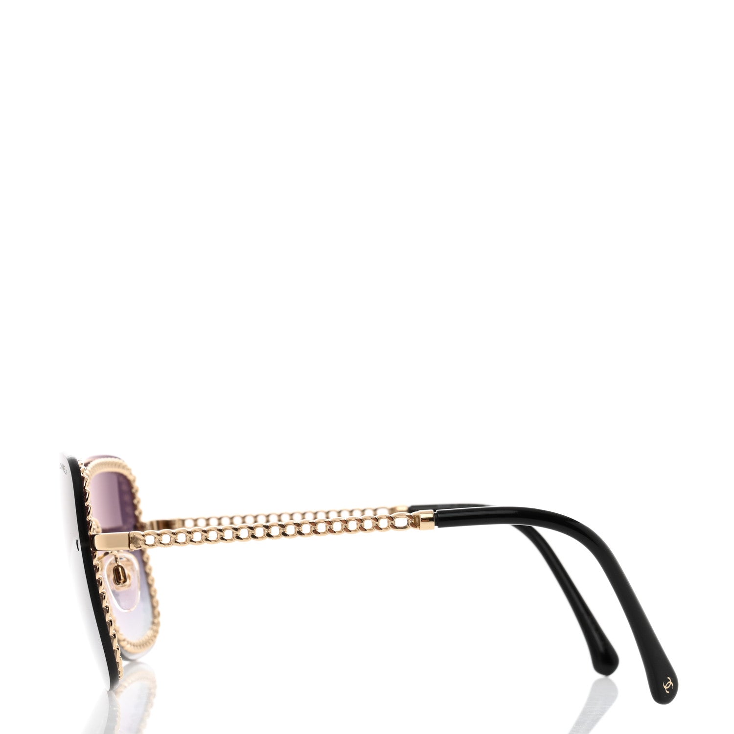 Chanel Chain Square Sunglasses 4244 Black 3 of 8