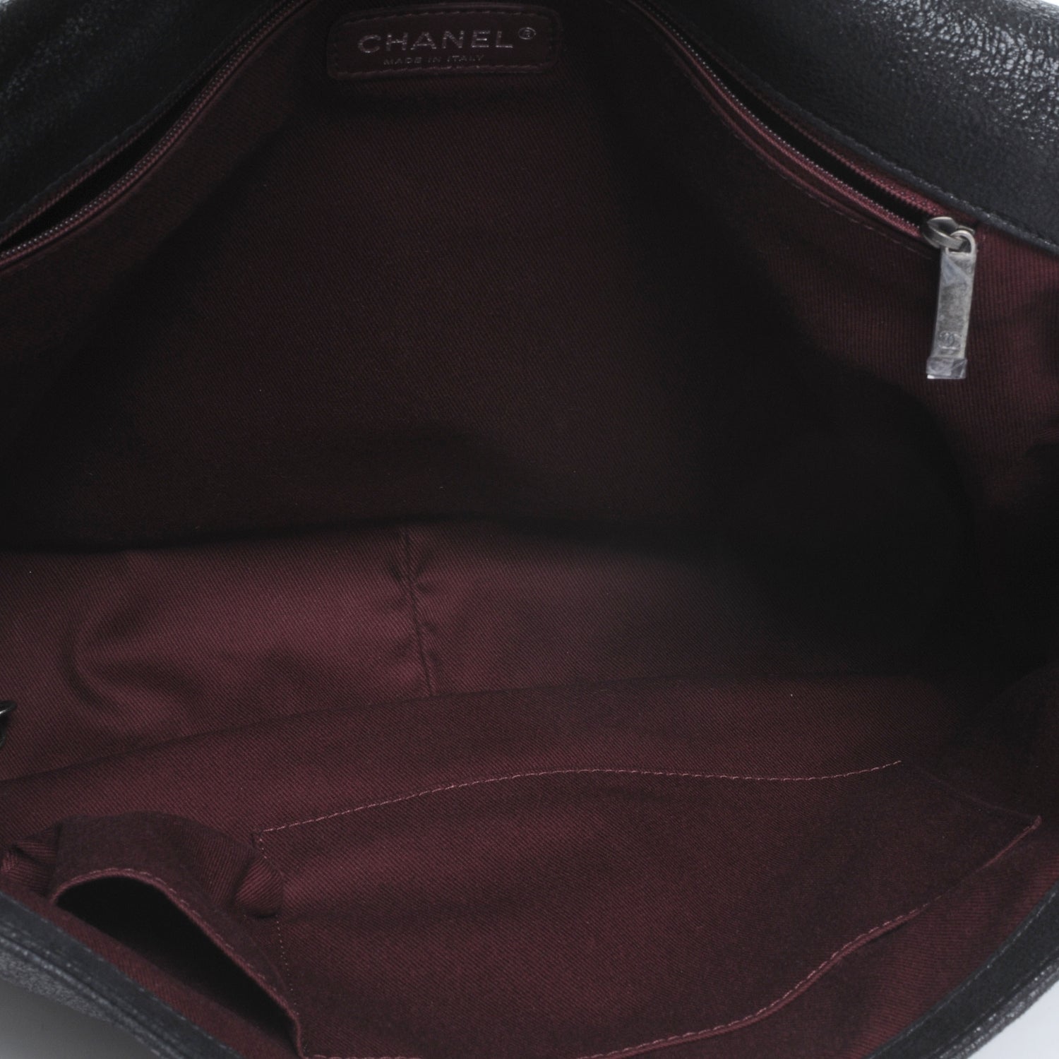 Chanel Iridescent Calfskin Quilted Large Gentle Boy Flap Black 6 of 8