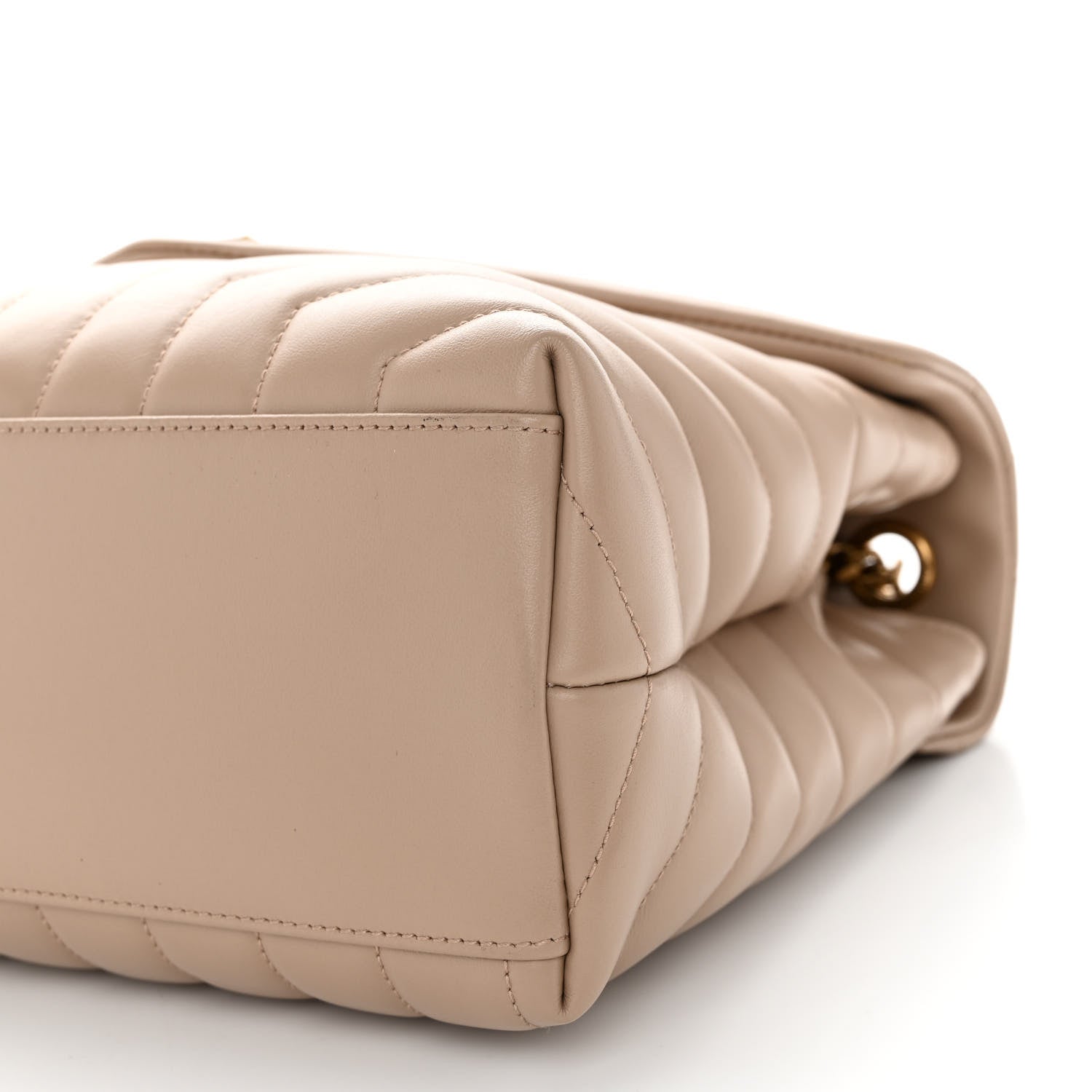 Saint Laurent Calfskin Y Quilted Monogram Medium Loulou Chain Satchel Light Natural 9 of 9